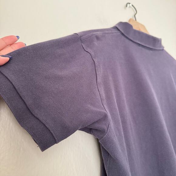 Vintage Polo Ralph Lauren Men Navy Blue Collared Shirt Polo Red Logo Size Medium - Picture 8 of 9